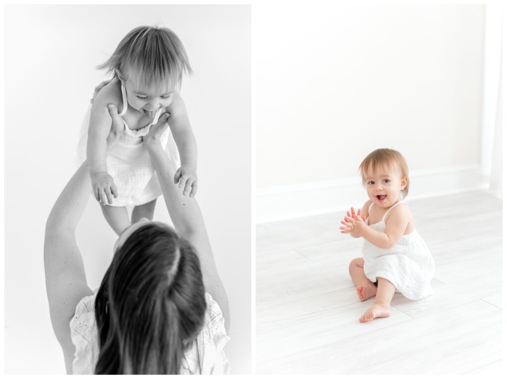 Mommy & me photos in a studio by Virginia Baby Photographer