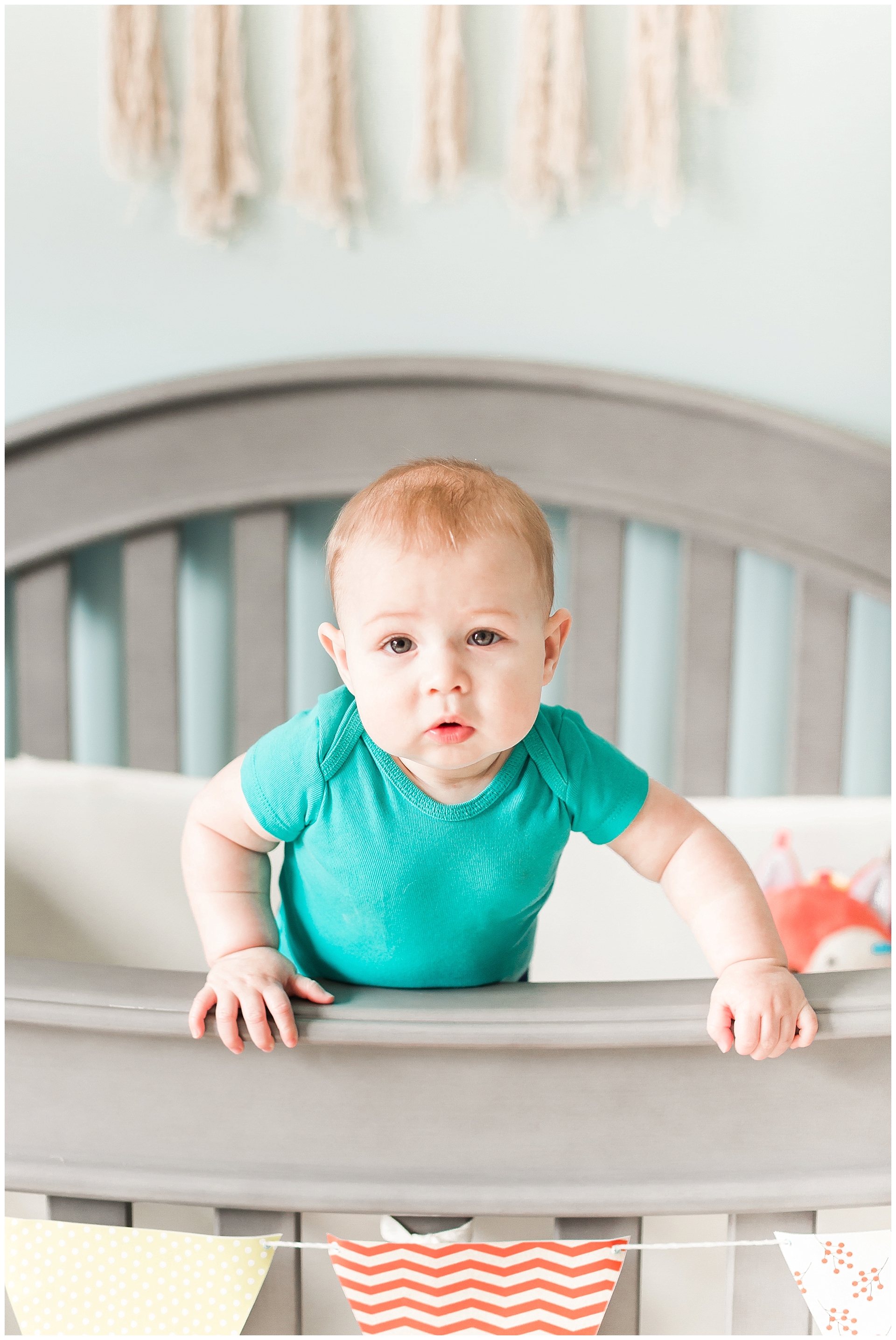 Baby Standing in Crib Photo